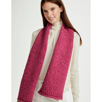 Nepped Woollen Scarf - Pink